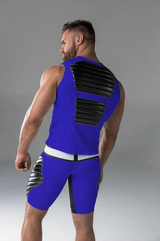 Armored Standard. Sleeveless Top with Front Pads. Blue Royal - MTP138-Y1 - www.maskulo.berlin - Local store