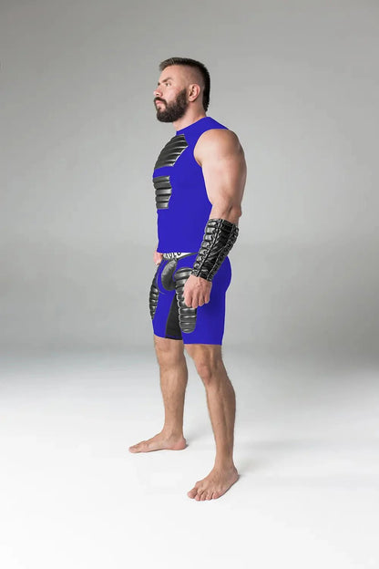 Armored Standard. Sleeveless Top with Front Pads. Blue Royal - MTP138-Y1 6 - www.maskulo.berlin Local City Store