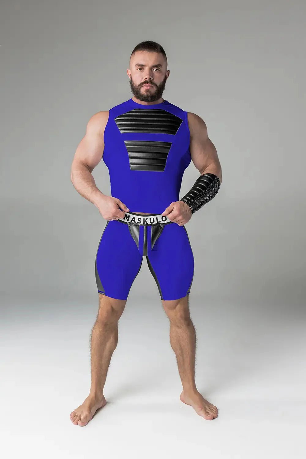 Armored Standard. Sleeveless Top with Front Pads. Blue Royal - MTP138-Y1 4 - www.maskulo.berlin Local City Store