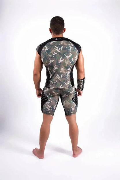 Armored Standard. Sleeveless Top with Shoulder Lacing Pads. Camouflage Woodland - MTP174 - www.maskulo.berlin - Local store