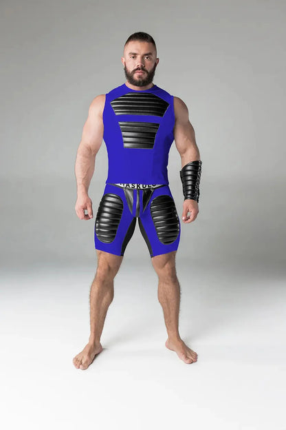 Armored Standard. Sleeveless Top with Front Pads. Blue Royal