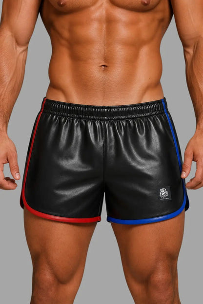 Axel GoDuo Shorts. Red + Blue. Jogging Shorts MSH275 - 1 www.maskulo.berlin Local City Store