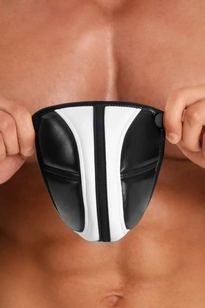 Basic Briefs With Pouch Snap. Black+White - MBR134-Y1 - www.maskulo.berlin - Local store