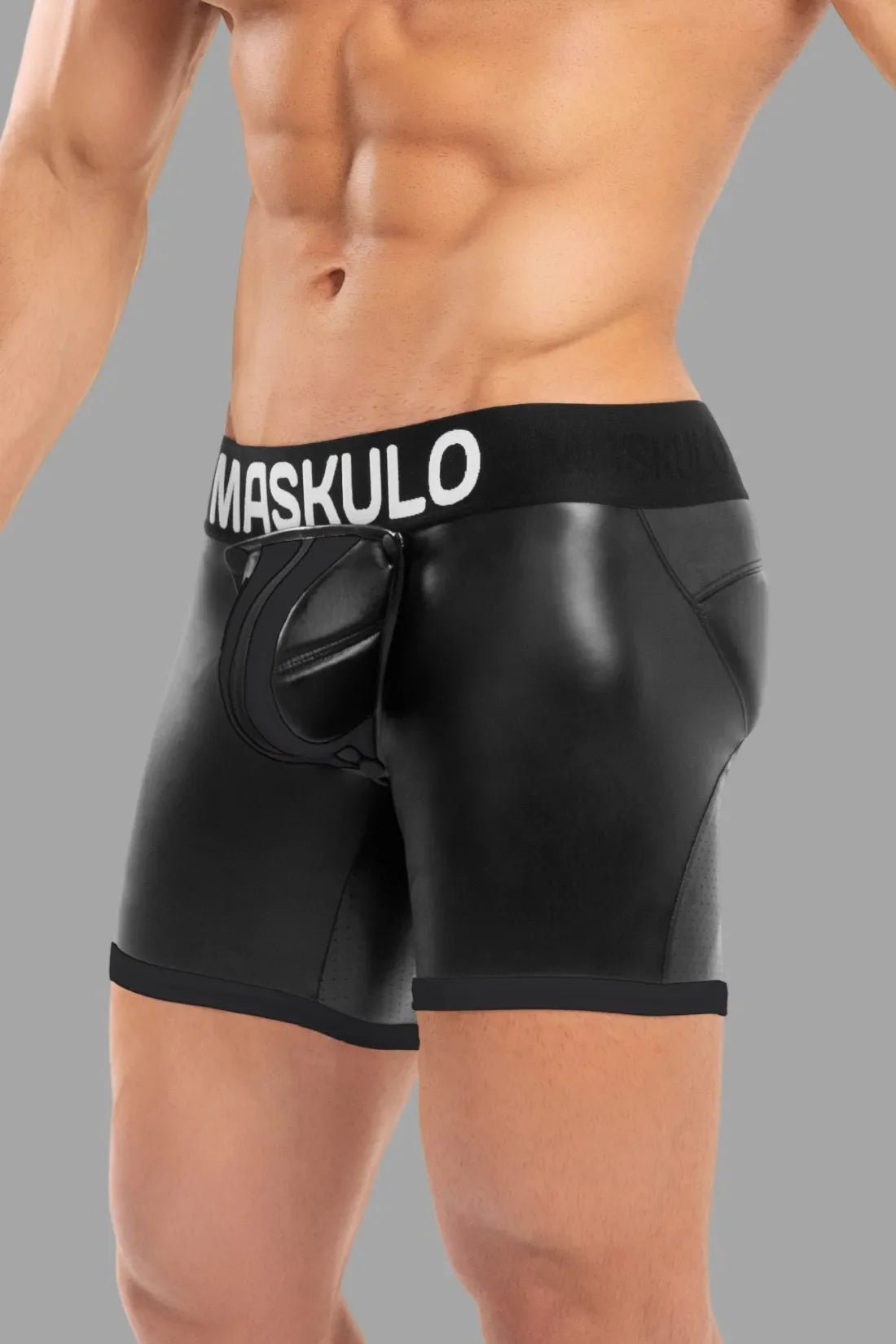 Basic Shorts With Pads. Zippered Rear. Black - MSH115-Y1 - www.maskulo.berlin - Local store