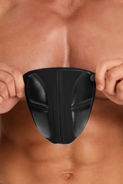 Basic Shorts With Pads. Zippered Rear. Black - MSH115-Y1 - www.maskulo.berlin - Local store
