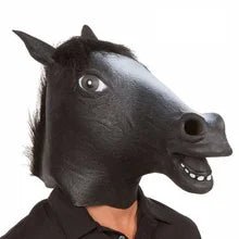 Black Horse Full Head Rubber Mask for Role-Playing - NQ1364-YX 1 - www.maskulo.berlin Local City Store