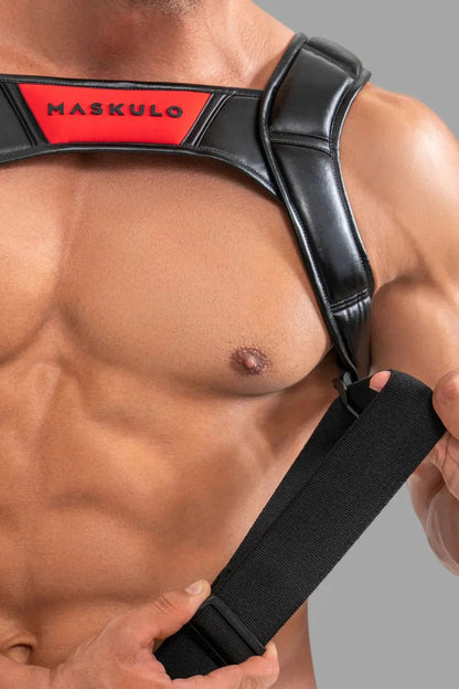 Body Harness With Push-Up Effect. Black And Red - MHR119-Y1 2 - www.maskulo.berlin Local City Store