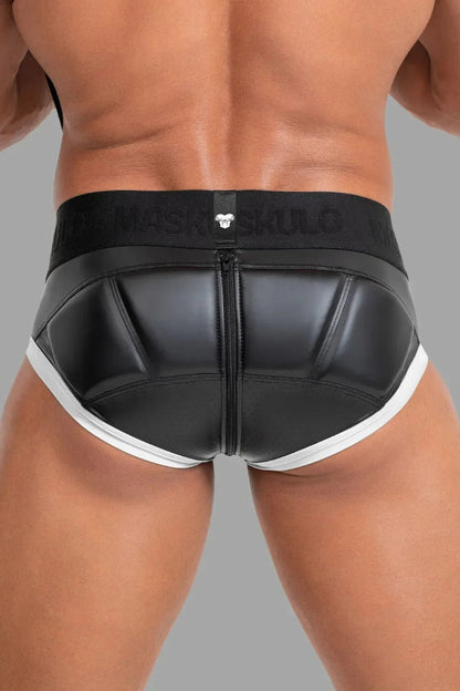 Briefs With Pads. Black And White - MBR131-Y1 - www.maskulo.berlin - Local store