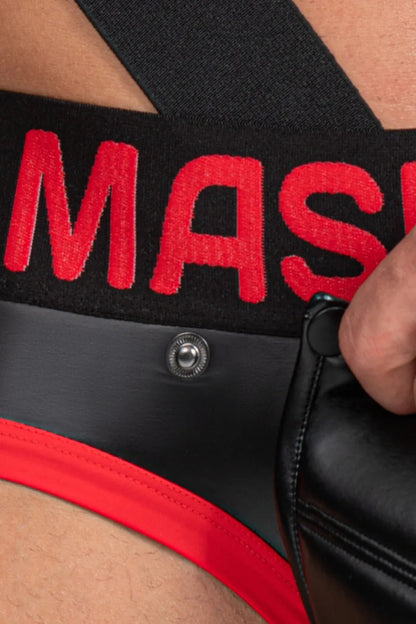 Briefs with Pads. Black+Red - MBR130 - Y1 - www.maskulo.berlin - Local store