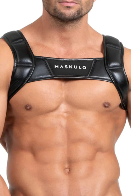 Bulldog Harness With 3D Logo. Black - MHR118-Y1 9 - www.maskulo.berlin Local City Store