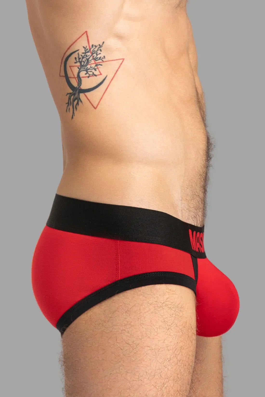 Captain-A Briefs With O-Inside-Pouch. Red And Black - MBR142-Y1 2 - www.maskulo.berlin Local City Store