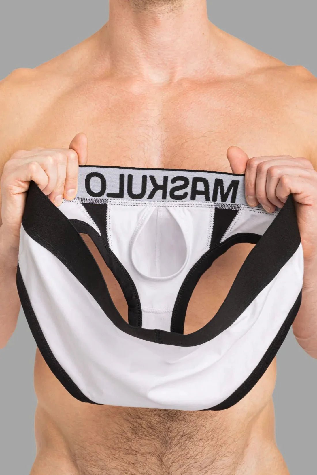 Captain-A Briefs With O-Inside-Pouch. White And Black - MBR140-Y1 5 - www.maskulo.berlin Local City Store