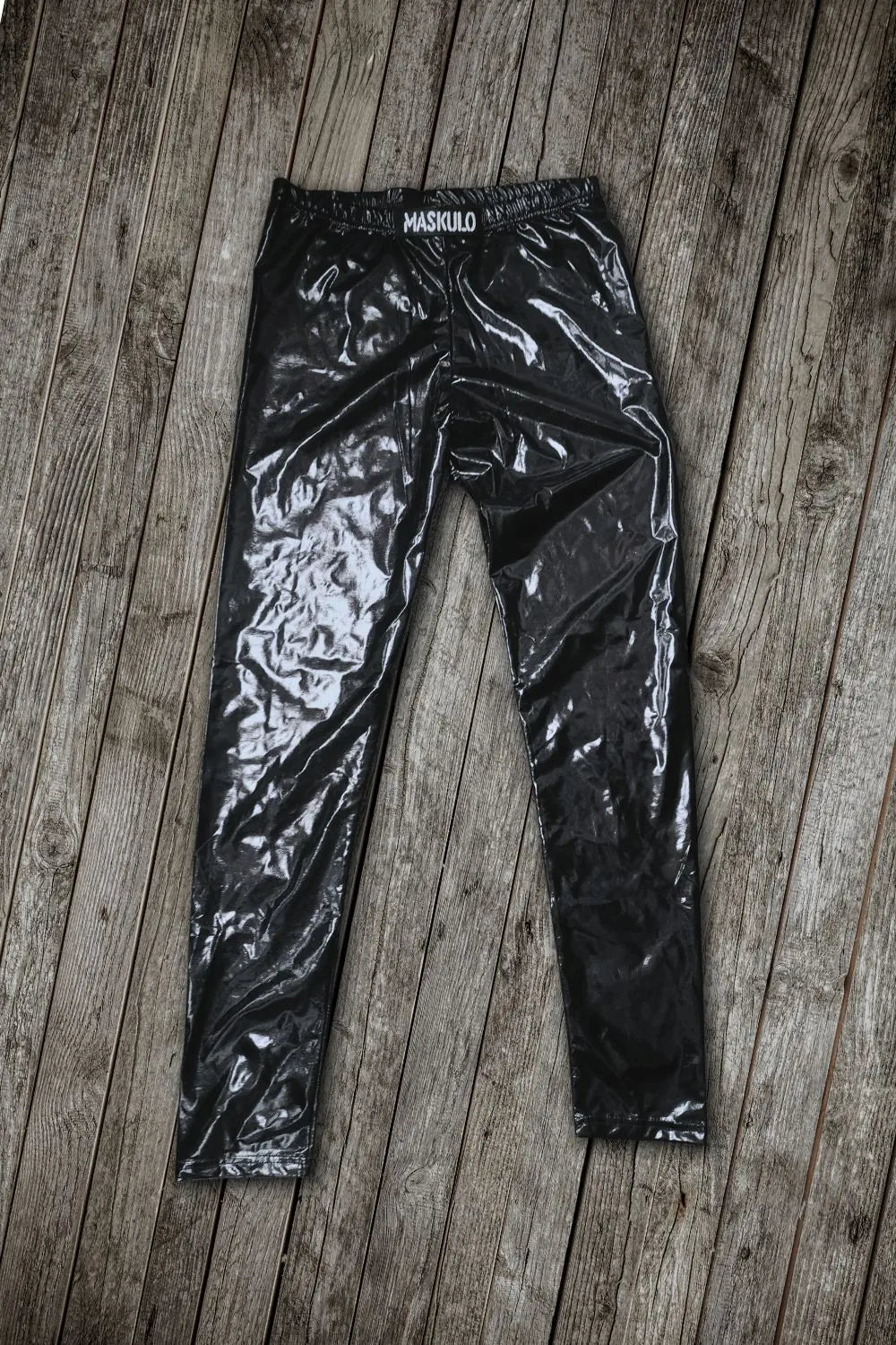 Chester Mojito Leggings. Shiny Vinyl. Black &pn - MLG195-Y1 1 - www.maskulo.berlin Local City Store