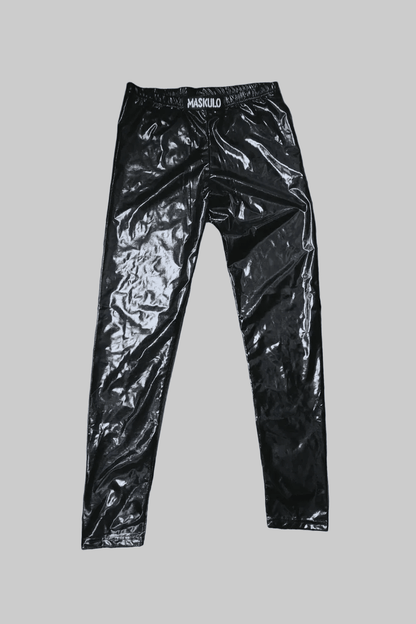 Chester Mojito Leggings. Shiny Vinyl. Black &pn - MLG195-Y1 2 - www.maskulo.berlin Local City Store