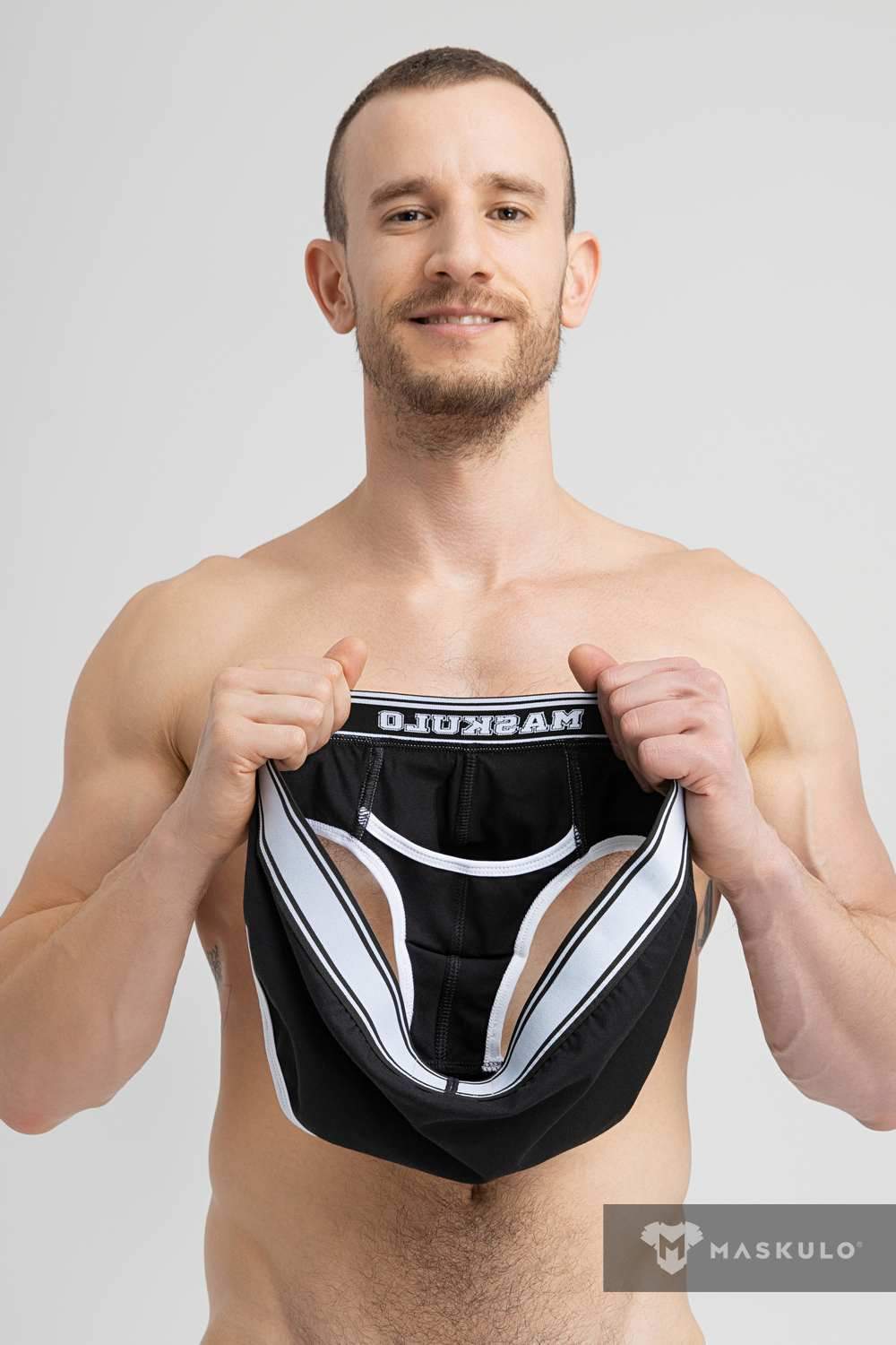 College Cotton Briefs. Black - MBR123-Y1 - www.maskulo.berlin - Local store