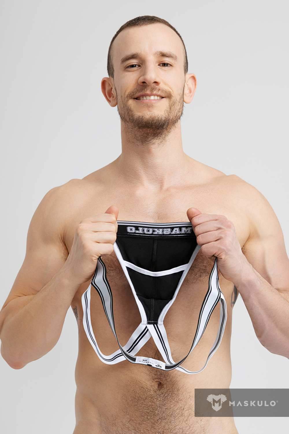 College Cotton Jock. Black+White - MJS135-Y1 - www.maskulo.berlin - Local store