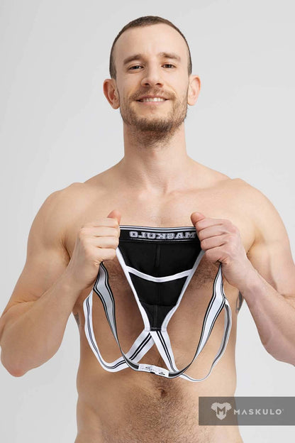 College Cotton Jock. Black+White - MJS135 - Y2 - www.maskulo.berlin - Local store