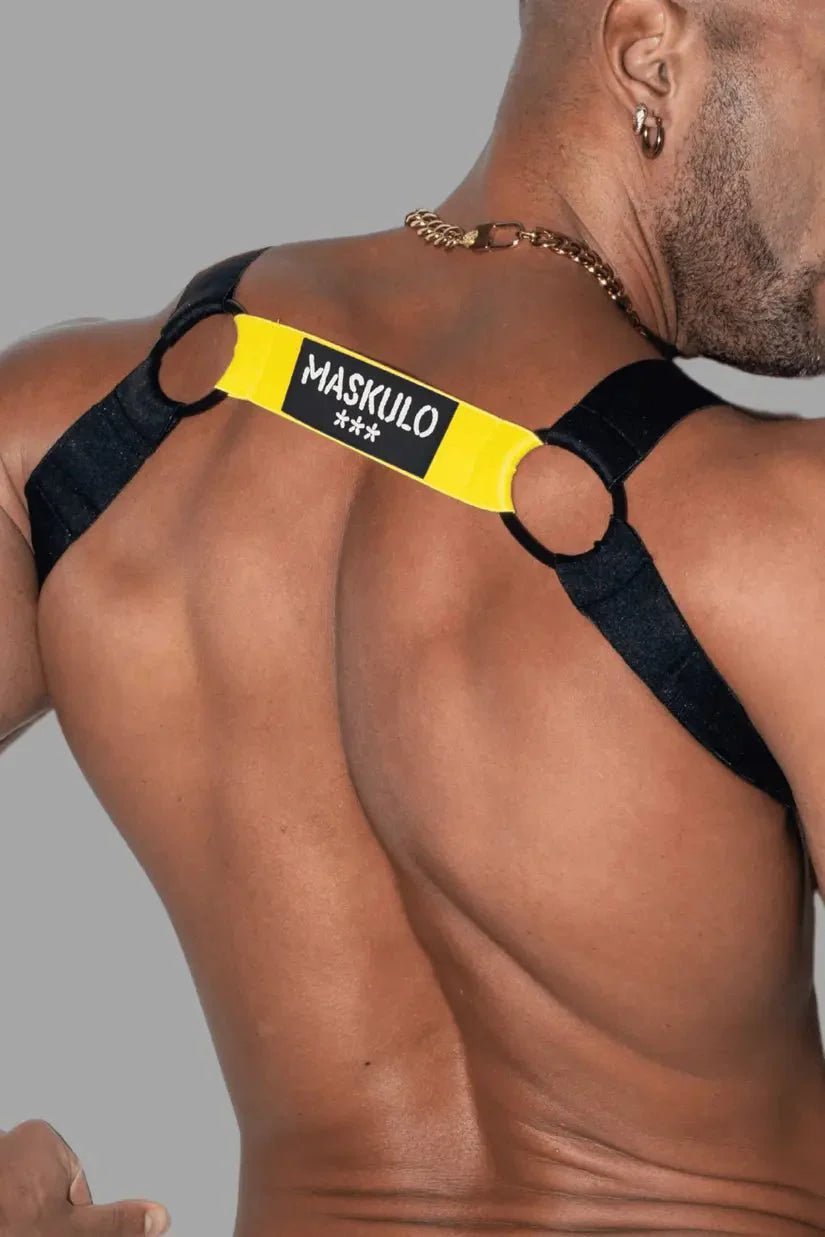 Conrad Tropix. Elastic Bulldog Harness. Yellow - MHR211-Y1 - www.maskulo.berlin - Local store