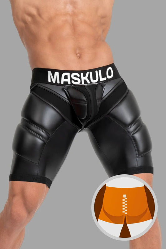 Cycling Shorts 'Big Bulge'. Black - MSH111 - Y1 - www.maskulo.berlin - Local store