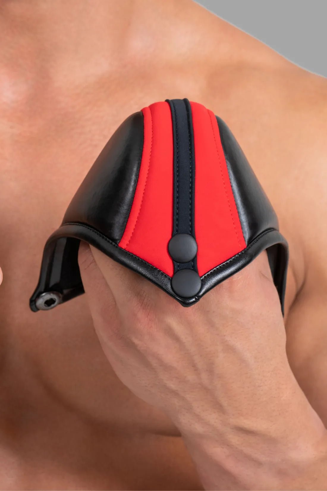 Cycling Shorts 'Big Bulge'. Black+Red - MSH110-Y1 - www.maskulo.berlin - Local store