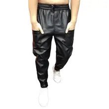 Dark Camo Thick PU Leather Joggers With Inner Faux Fur - NPN321-Y1 1 - www.maskulo.berlin Local City Store