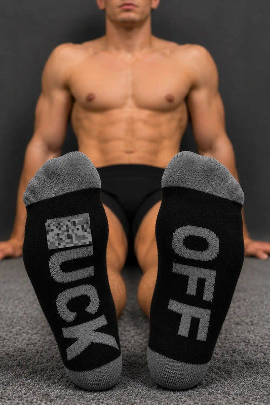 F_CK OFF Crew Socks. Grey - MSC115-YX - www.maskulo.berlin - Local store