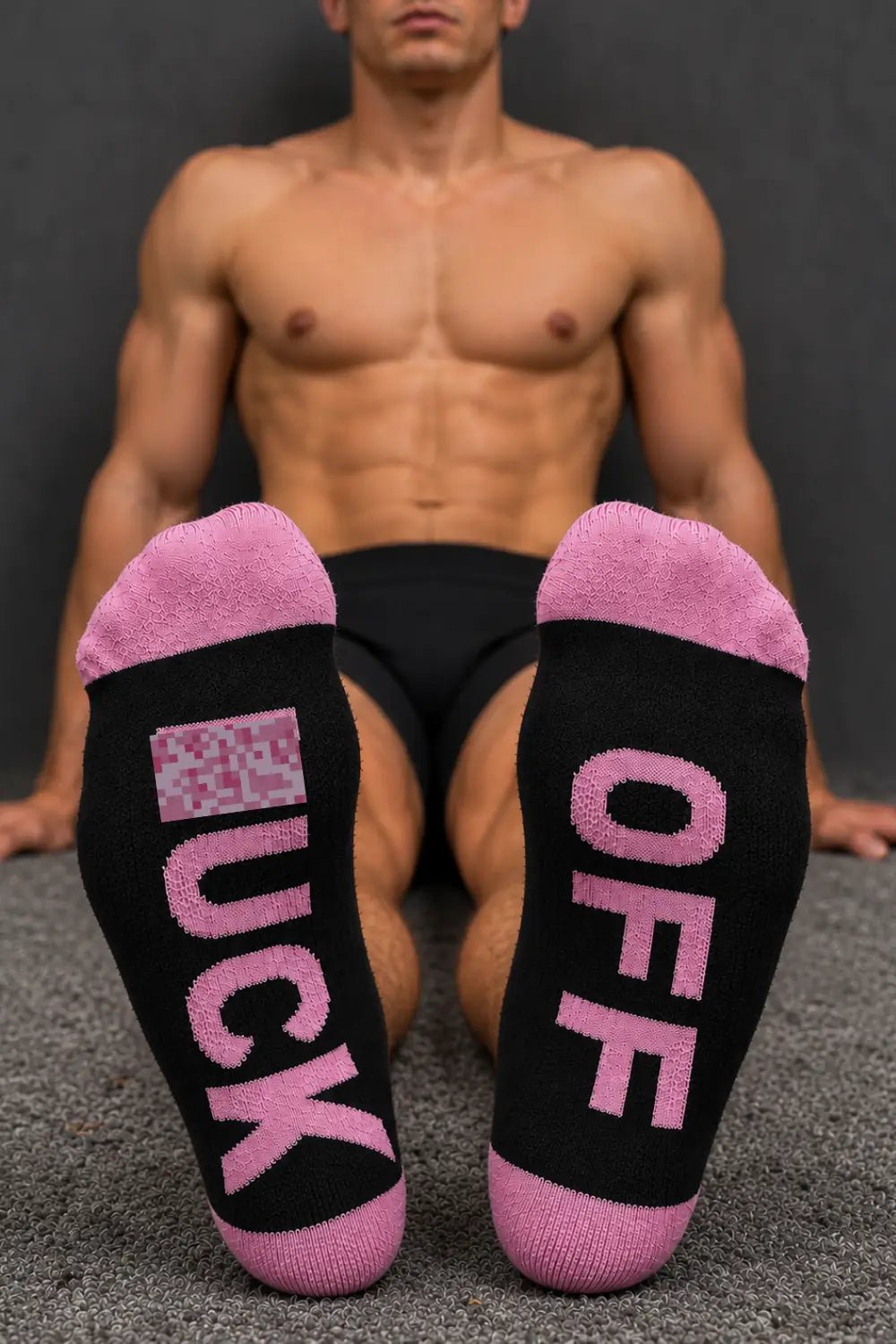 F_CK OFF Crew Socks. Pink - MSC117-YX - www.maskulo.berlin - Local store
