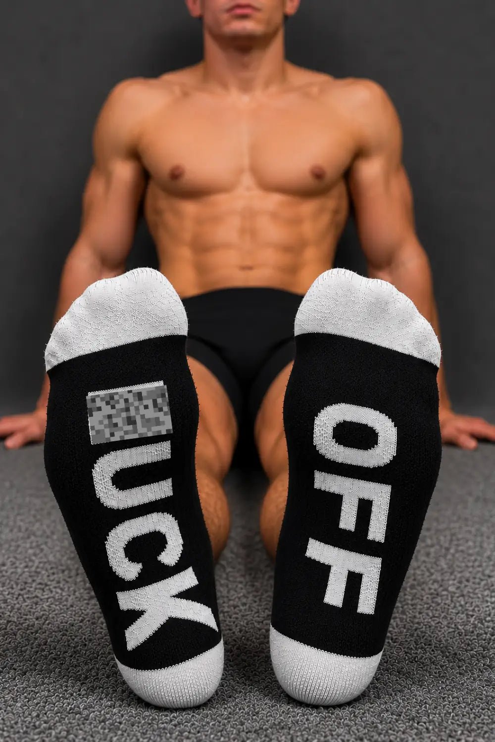 F_CK OFF Crew Socks. White - MSC112-YX 1 - www.maskulo.berlin Local City Store