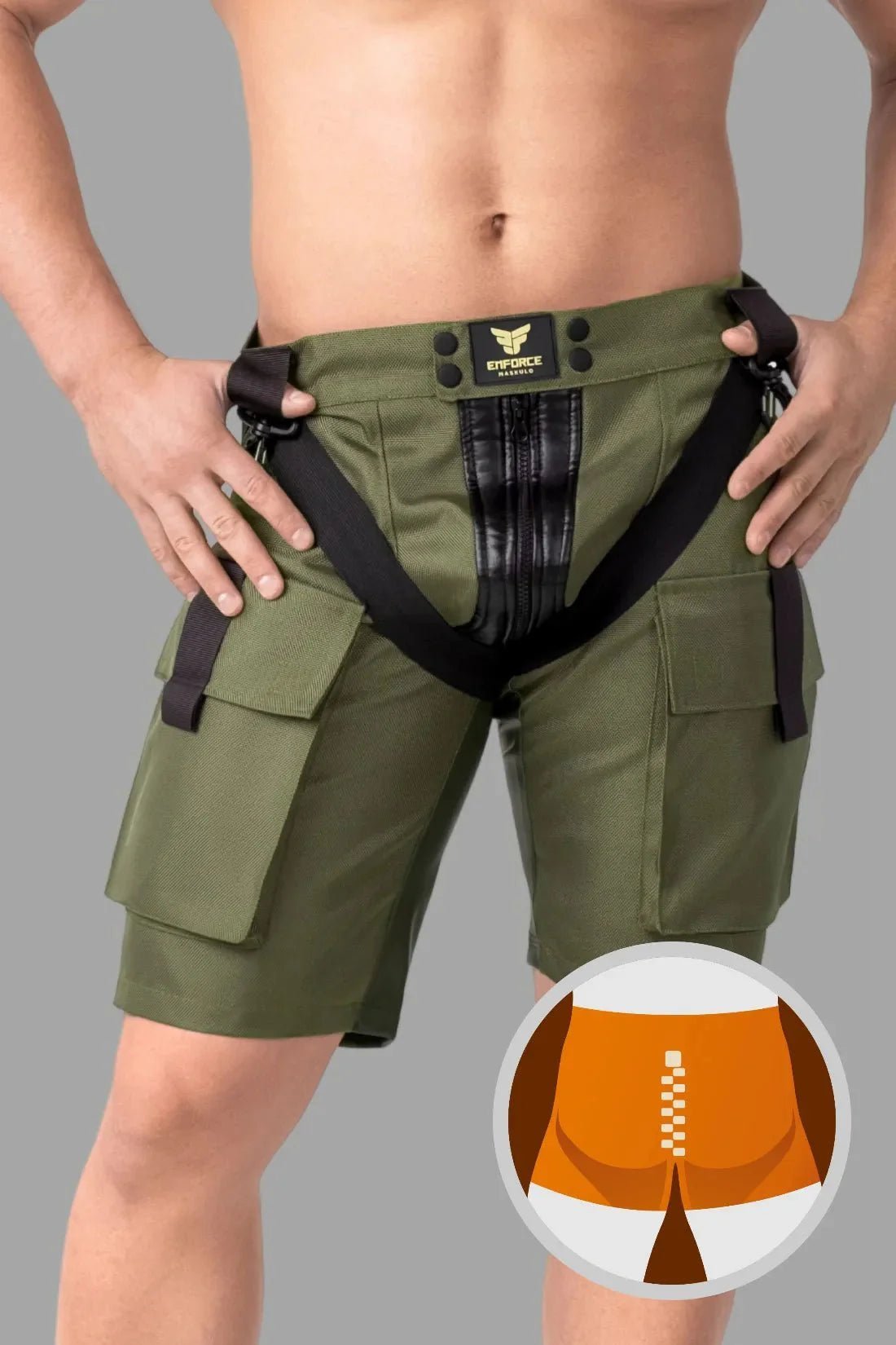 Hawk Enforce Zip Shorts - MSH107-Y1 1 - www.maskulo.berlin Local City Store