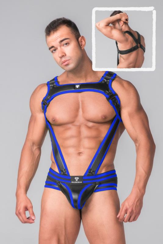 Youngero Generation Y. Body Harness with Cockring. Red