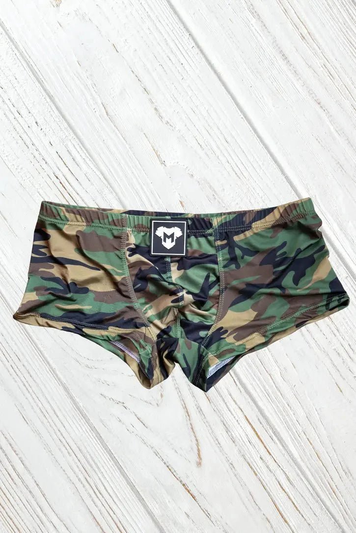 Hue Sleek Silky Trunk Shorts. Camouflage Woodland - MSH266-Y1 4 - www.maskulo.berlin Local City Store