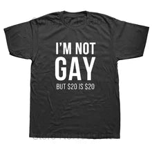 I'm Not Gay Print T-Shirt. Black + White - NTS322-Y1 - www.maskulo.berlin - Local store