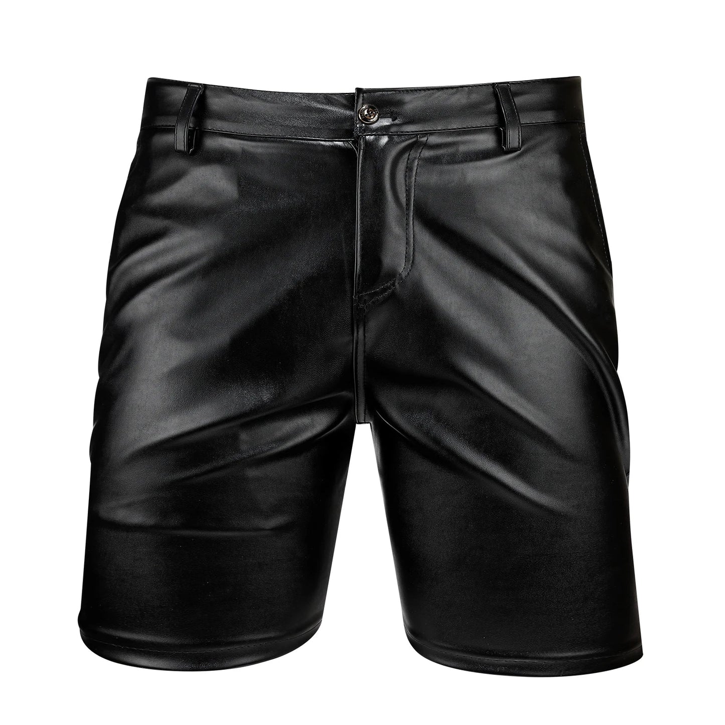 Jeans style PU Leather Knee Shorts - MSH294-Y1 - www.maskulo.berlin - Local store