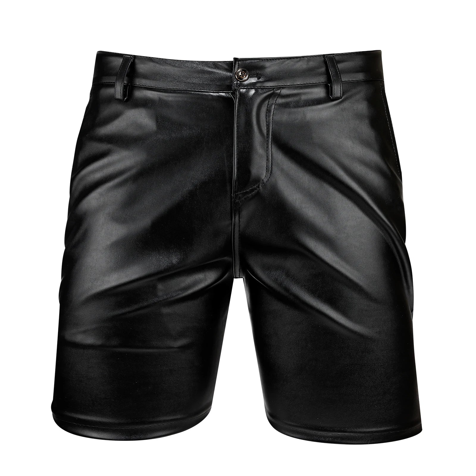 Jeans style PU Leather Knee Shorts - MSH294-Y1 - www.maskulo.berlin - Local store
