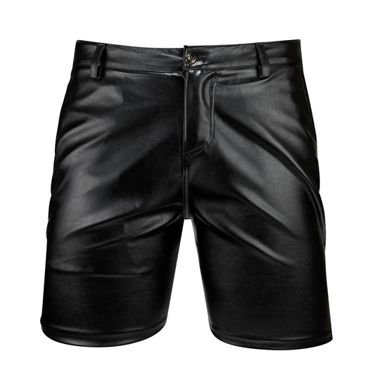 Jeans style PU Leather Knee Shorts - MSH294-Y1 1 - www.maskulo.berlin Local City Store