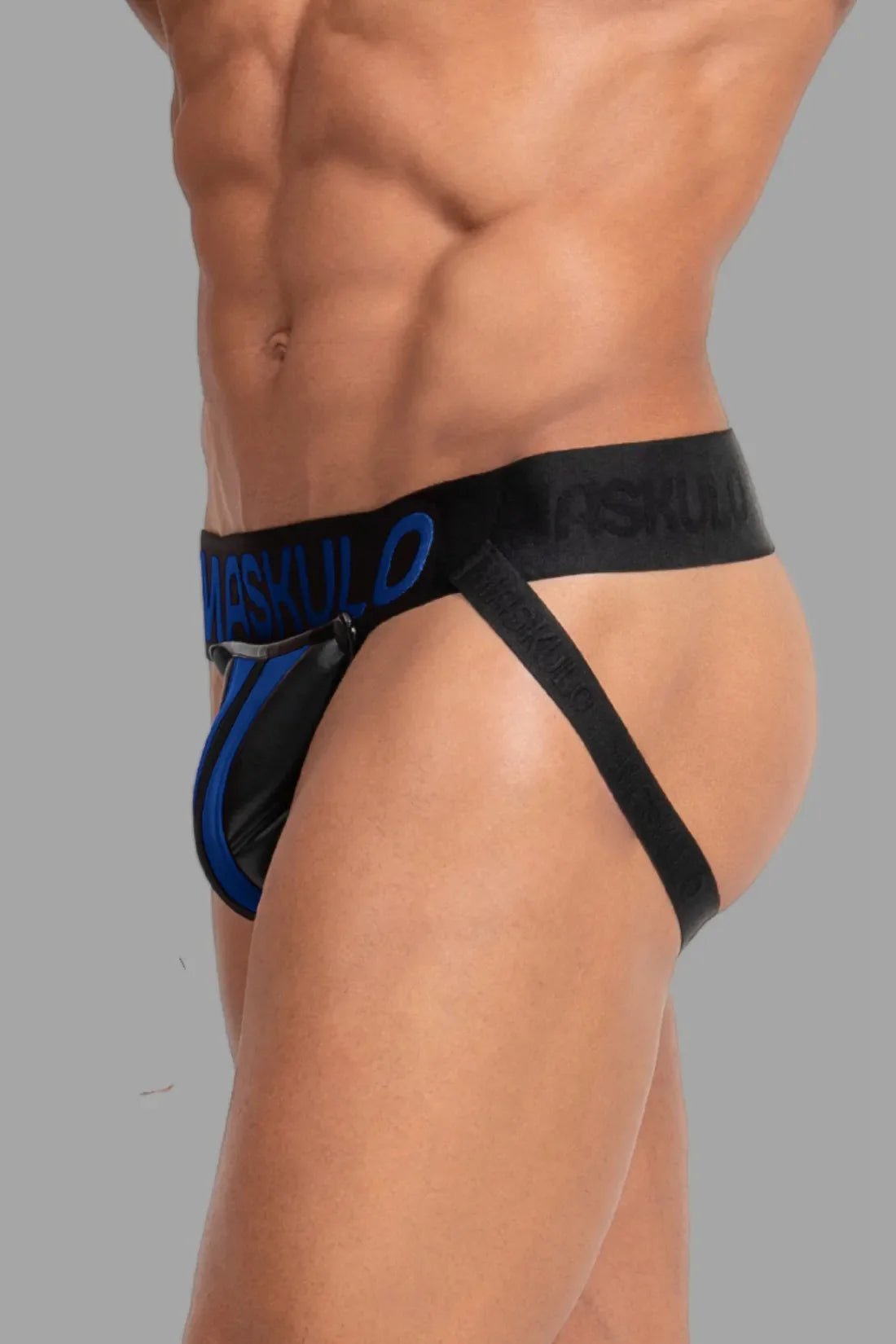 Jock 'Big Bulge'. Black + Blue Royal - MJS144-Y1 2 - www.maskulo.berlin Local City Store
