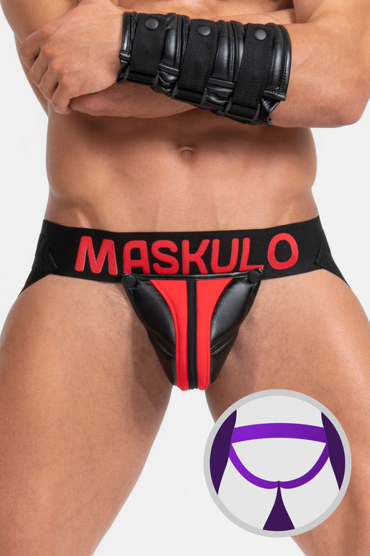 Jock 'Big Bulge'. Black+Red - MJS143 - Y1 - www.maskulo.berlin - Local store