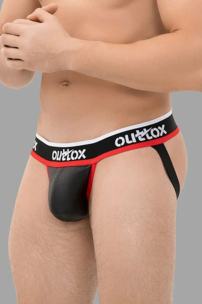 Jock With Snap Codpiece. Black And Red - XJS102-Y1 2 - www.maskulo.berlin Local City Store