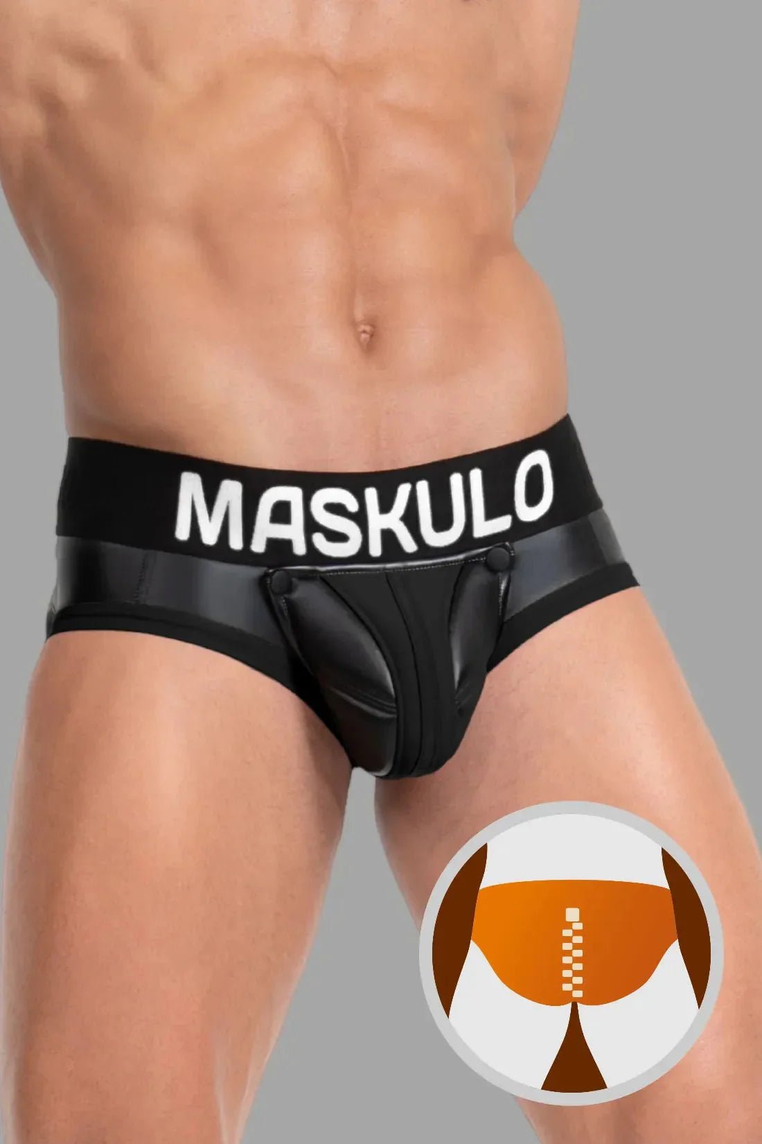Maskulo Briefs with Pads. Black - MBR132 - Y5 - www.maskulo.berlin - Local store