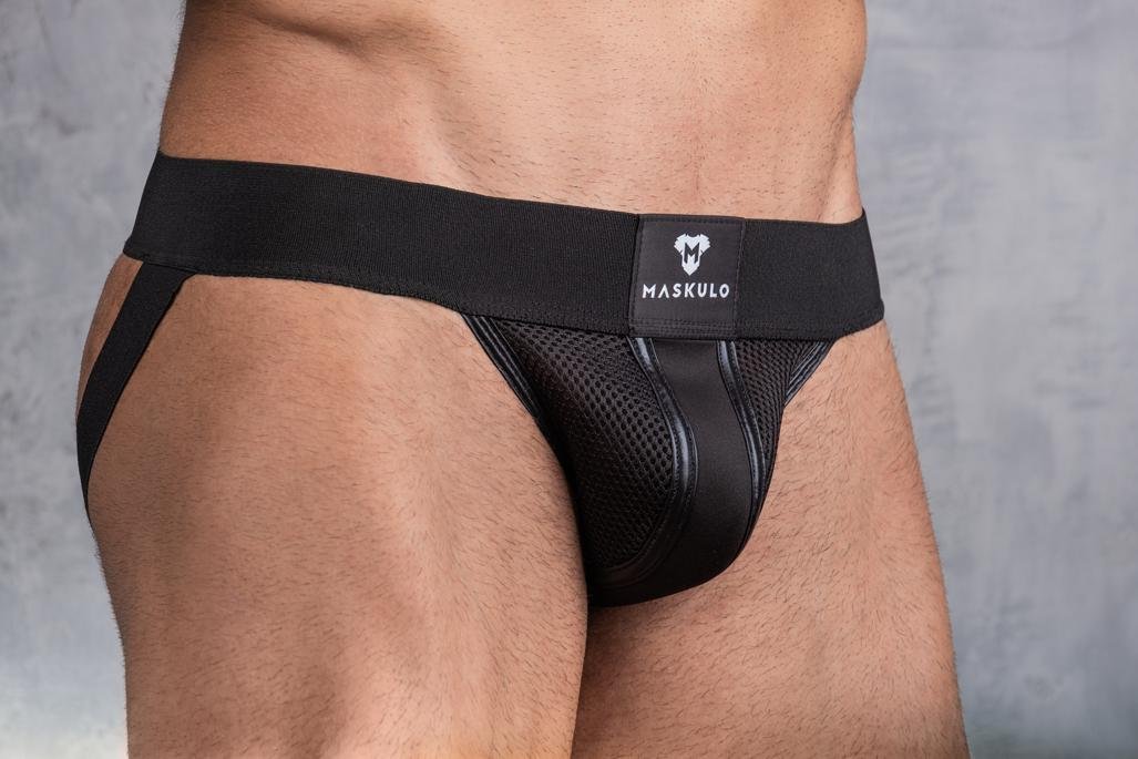 Maskulo Velcro Jockstrap. Black - MJS103-Y1 1 - www.maskulo.berlin Local City Store