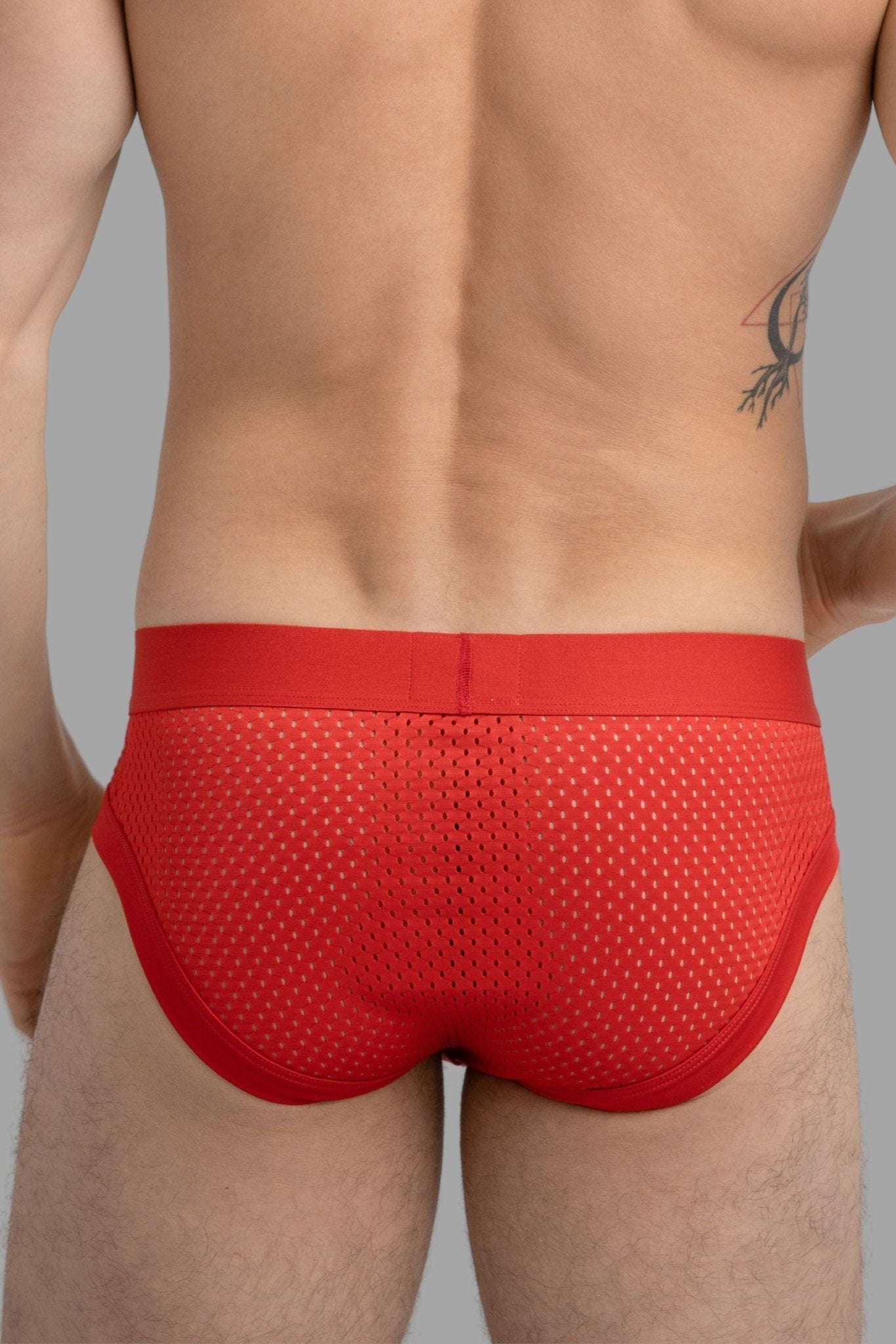 Mesh Briefs With Microfiber. Red - MBR101-Y1 - www.maskulo.berlin - Local store