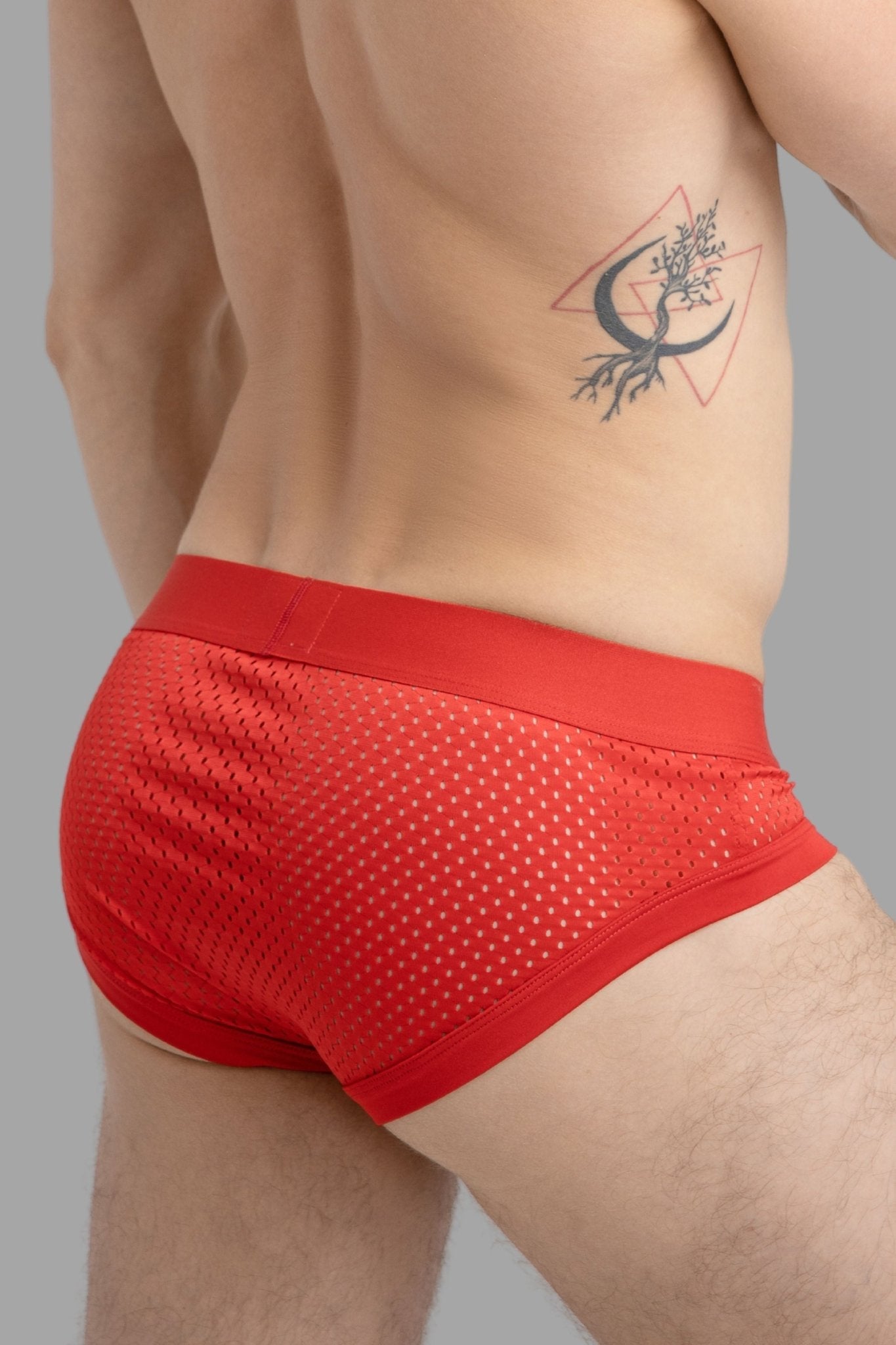 Mesh Briefs With Microfiber. Red - MBR101-Y1 - www.maskulo.berlin - Local store