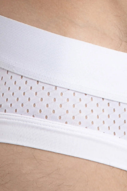Mesh Briefs With Microfiber. White - MBR102-Y1 - www.maskulo.berlin - Local store