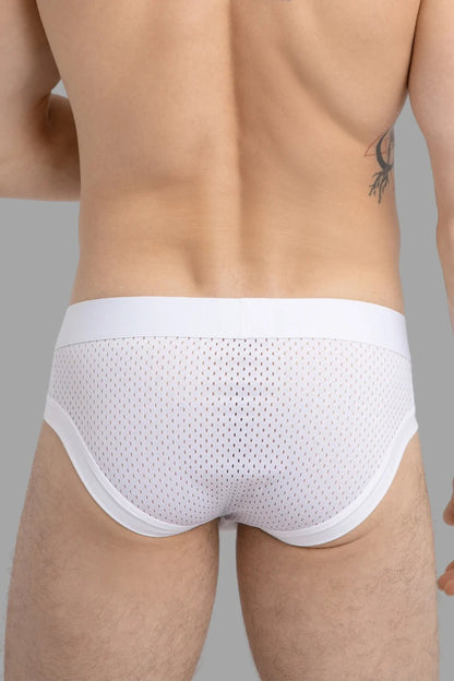 Mesh Briefs with Microfiber. White - MBR102 - Y2 - www.maskulo.berlin - Local store