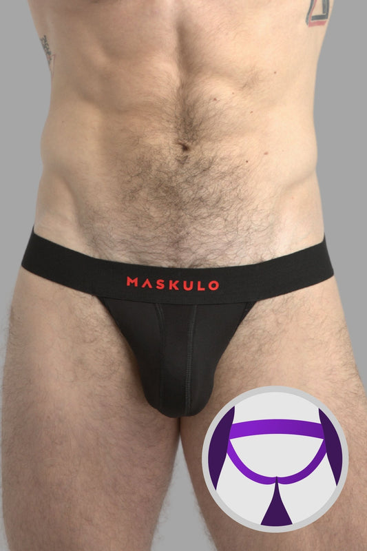 Microfiber Jock. Black - MJS108 - Y2 - www.maskulo.berlin - Local store