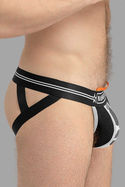 Military Jock With Lifter. Black - MJS141-Y1 - www.maskulo.berlin - Local store