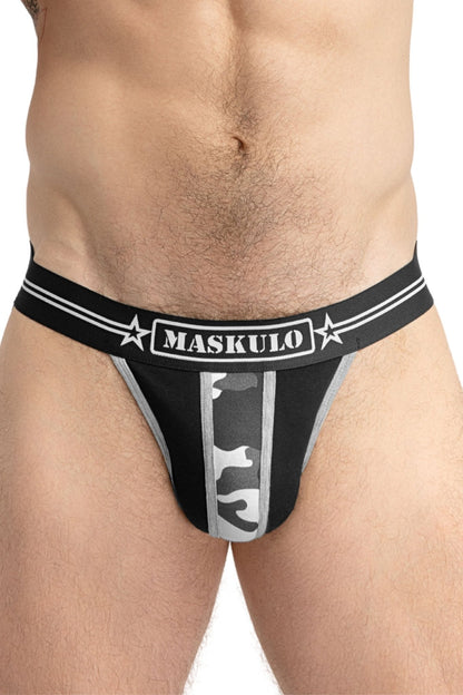 Military Jock With Lifter. Black - MJS141-Y1 - www.maskulo.berlin - Local store