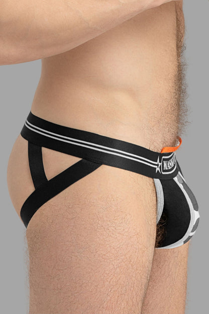 Military Jock with Lifter. Black - MJS141 - Y2 - www.maskulo.berlin - Local store