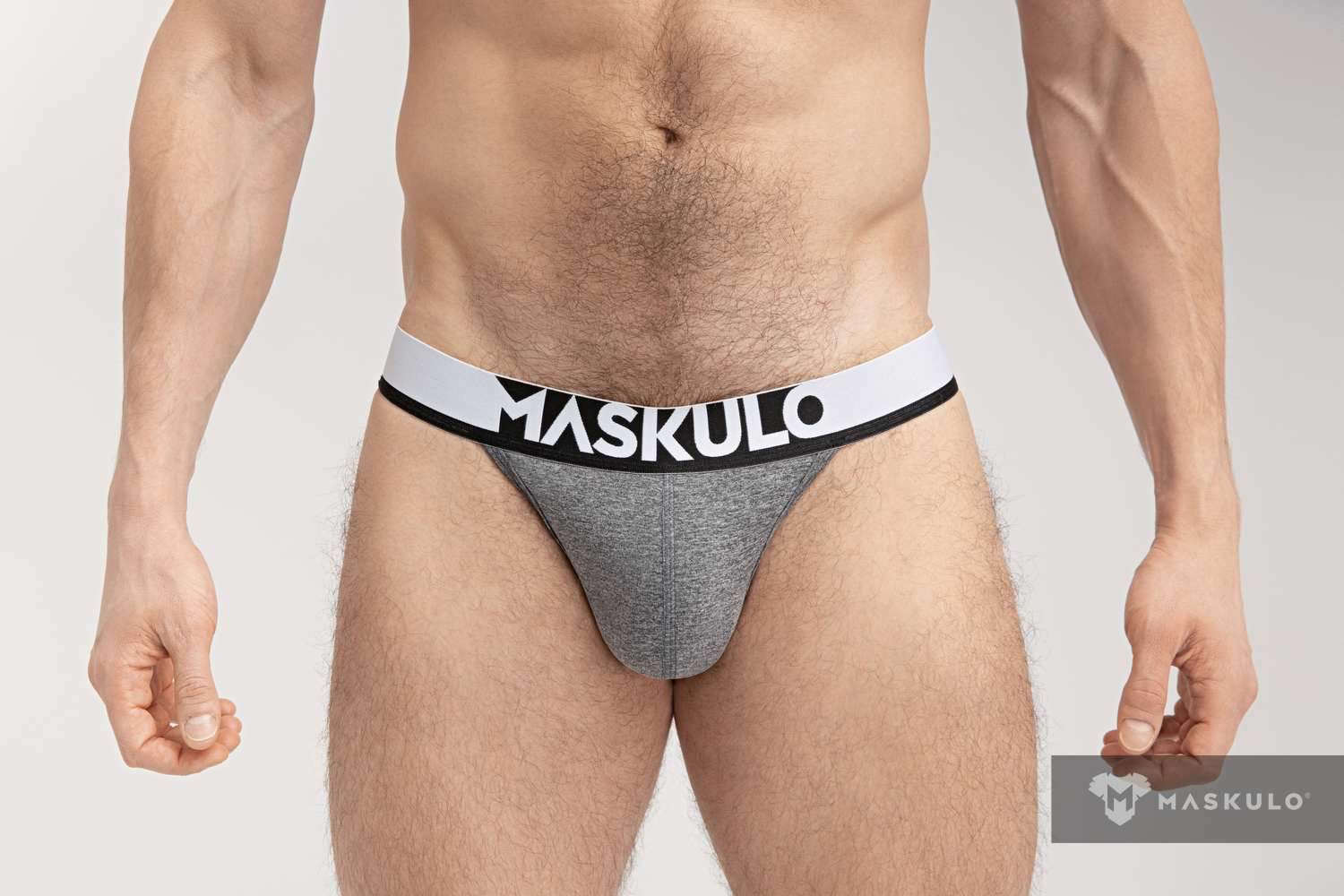 Open Thigh Microfiber Briefs. Grey - MBR127-Y1 - www.maskulo.berlin - Local store