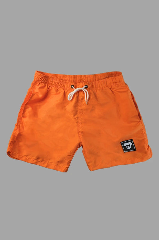 Thorin Cyclone Soft-Touch Nylon Shorts. Neon Orange